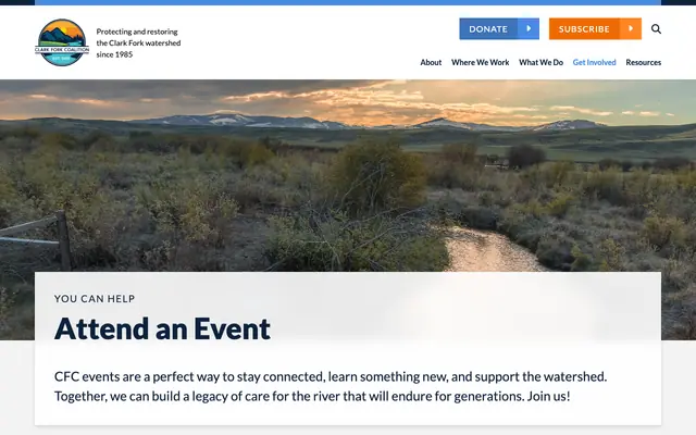 Screenshot of clarkfork.org