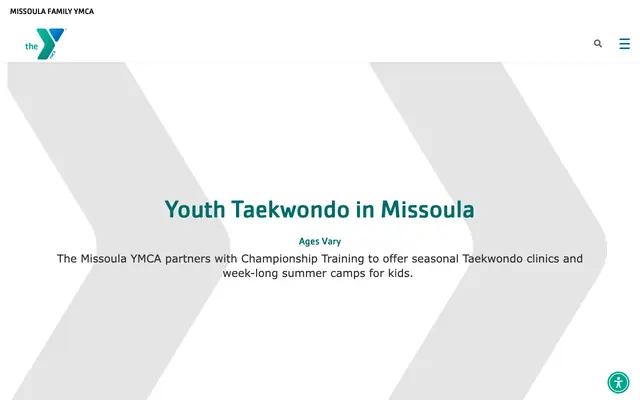Screenshot of ymcamissoula.org