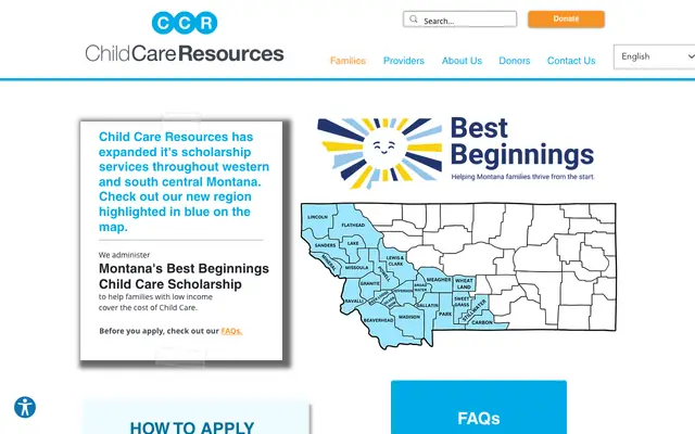 Screenshot of childcareresources.org