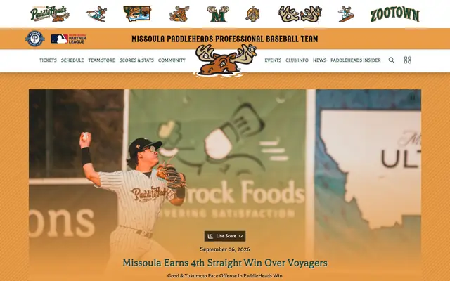 Screenshot of gopaddleheads.com
