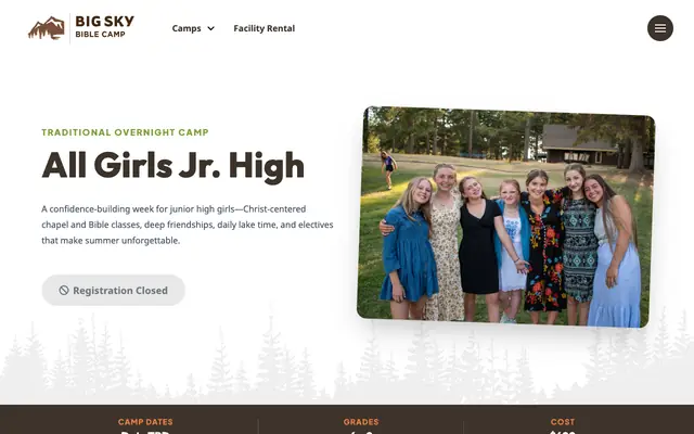 Screenshot of bigskybiblecamp.org