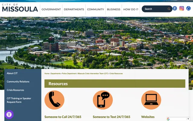 Screenshot of ci.missoula.mt.us