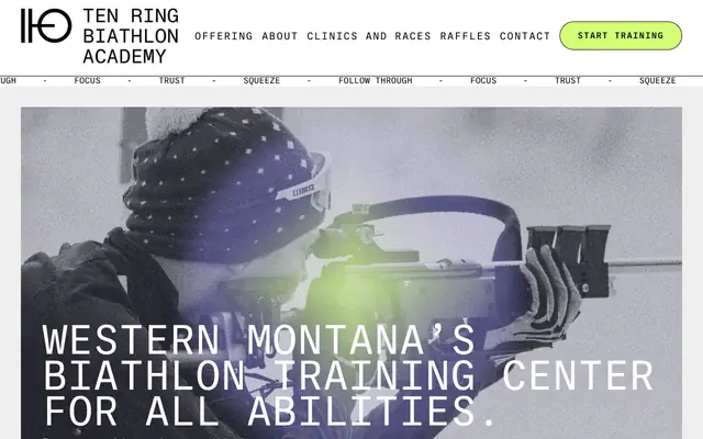 Screenshot of tenringbiathlon.com