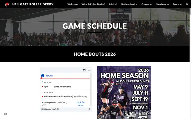 Screenshot of hellgaterollerderby.org