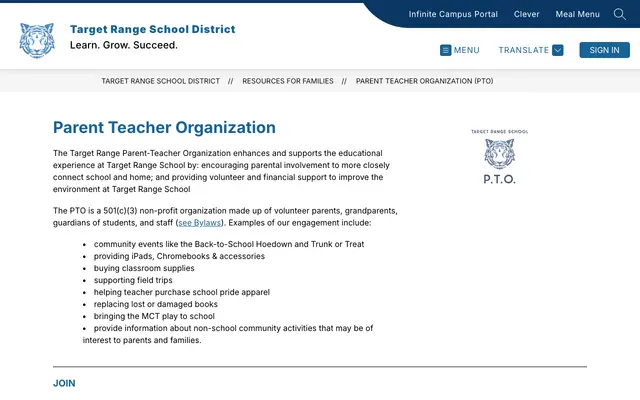 Screenshot of target.k12.mt.us