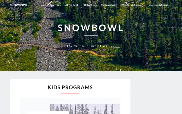 Screenshot of montanasnowbowl.com