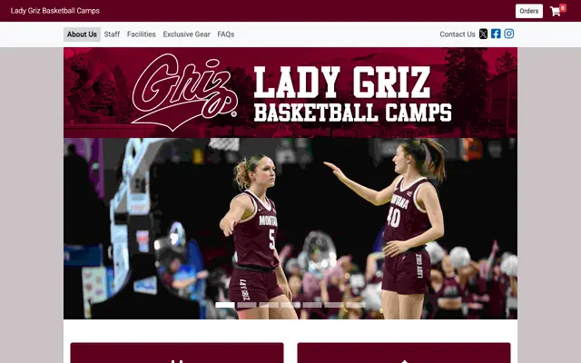 Screenshot of ladygrizcamp.com