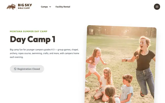 Screenshot of bigskybiblecamp.org