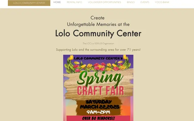 Screenshot of lolocommunitycenter.com