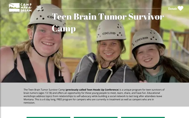 Screenshot of campdream.org