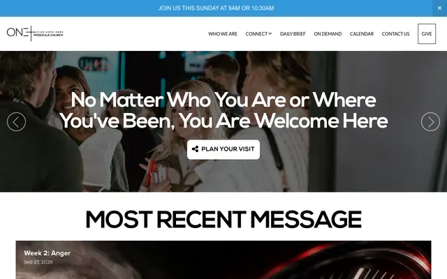 Screenshot of onemissoulachurch.com