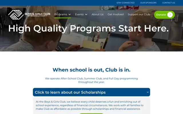 Screenshot of bgcmissoula.org