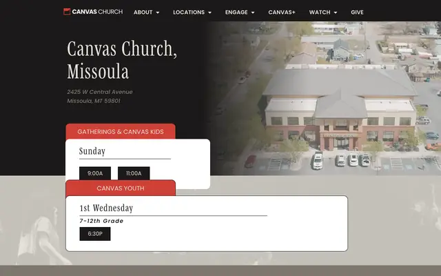 Screenshot of canvas.church
