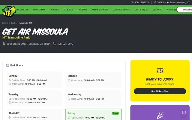 Screenshot of getairsports.com