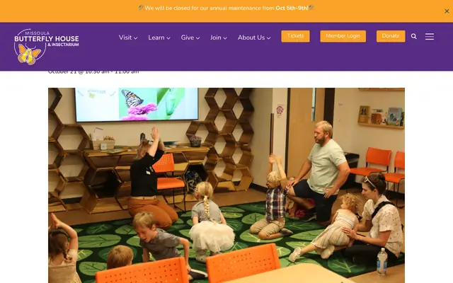 Screenshot of missoulabutterflyhouse.org