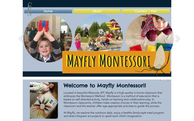 Screenshot of mayflymontessori.com