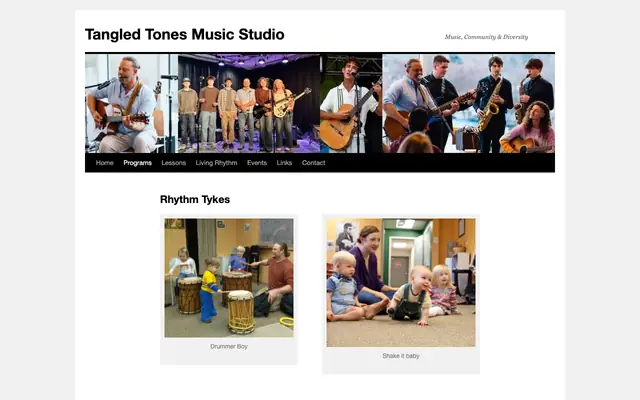 Screenshot of tangledtones.com