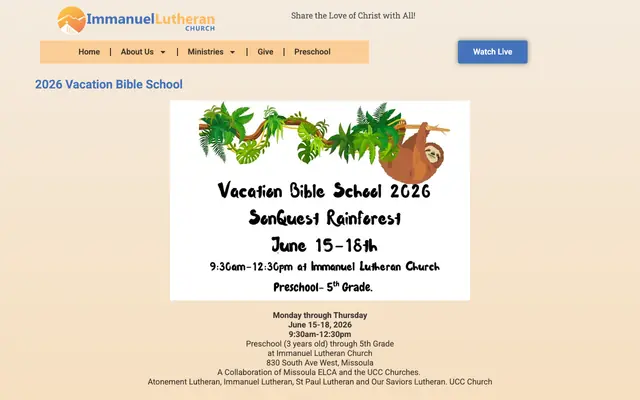 Screenshot of imluchurch.org