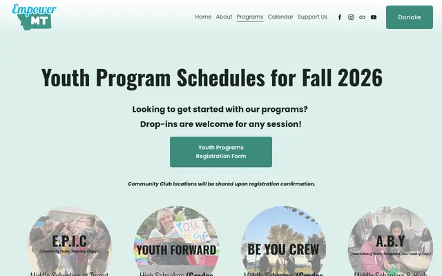 Screenshot of empowermt.org