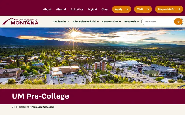 Screenshot of umt.edu